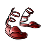Red Spiral Sandals